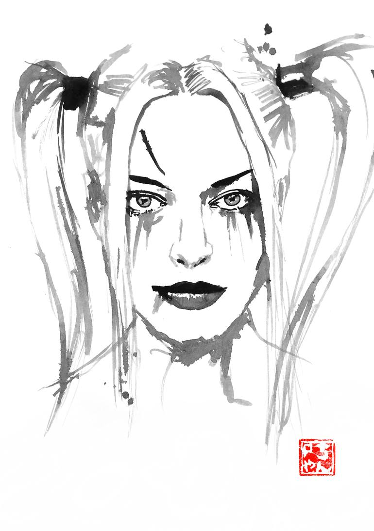 Saatchi Art: harley quinn Painting by pechane sumie