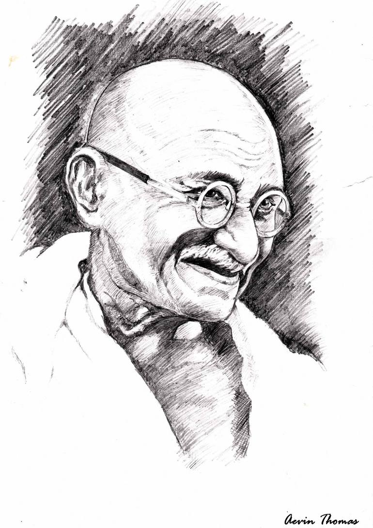 Picture Of Mahatma Gandhi For Drawing picture of