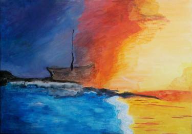 Image result for ocean on fire paintings