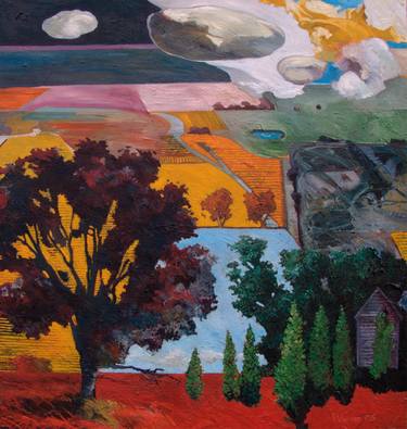 Image result for imaginary rural landscape painting