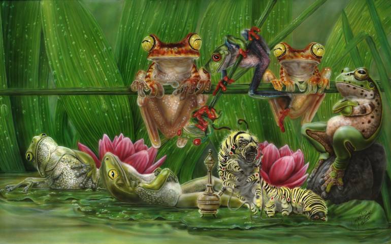 Î‘Ï€Î¿Ï„Î­Î»ÎµÏƒÎ¼Î± ÎµÎ¹ÎºÏŒÎ½Î±Ï‚ Î³Î¹Î± frogs  painting